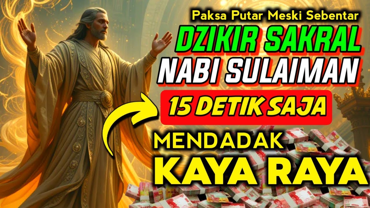REJEKI TAK TERDUGA, HARI INI !!! AYAT PEMANGGIL UANG, DOA PEMBUKA PINTU REZEKI, DOA NABI SULAIMAN
