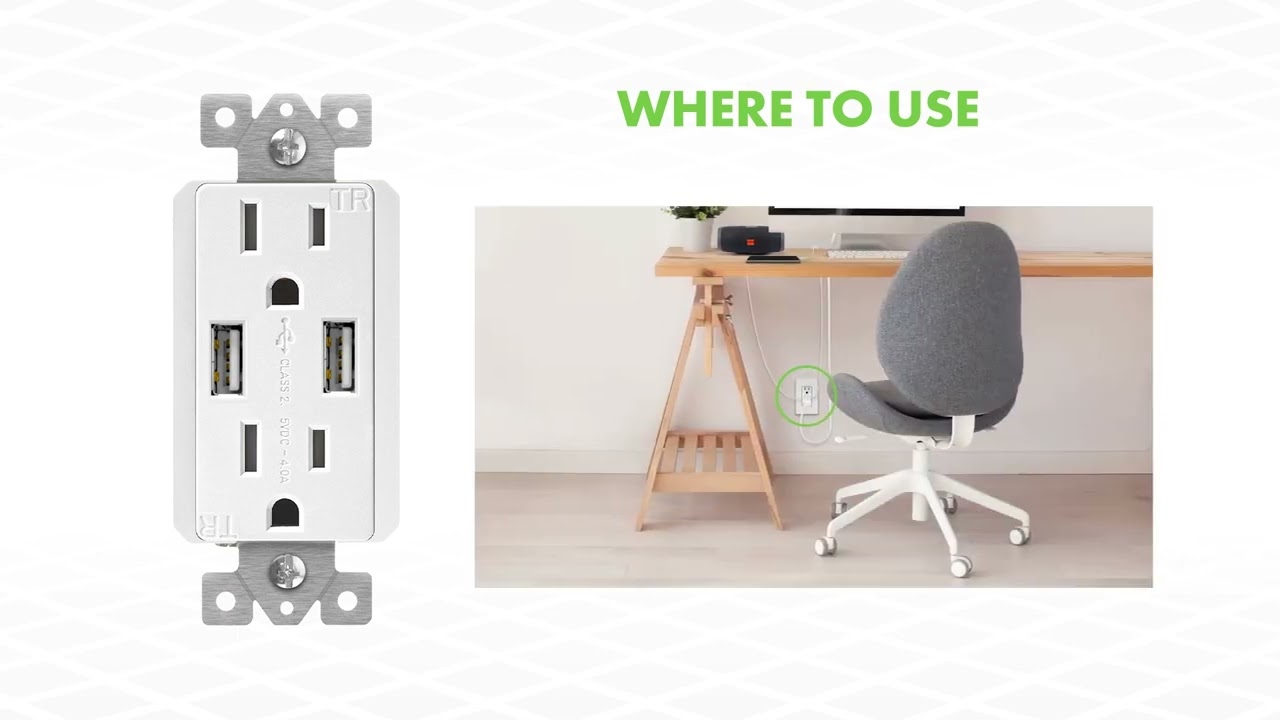 TU2154A High Speed USB Outlet Features | TOPGREENER