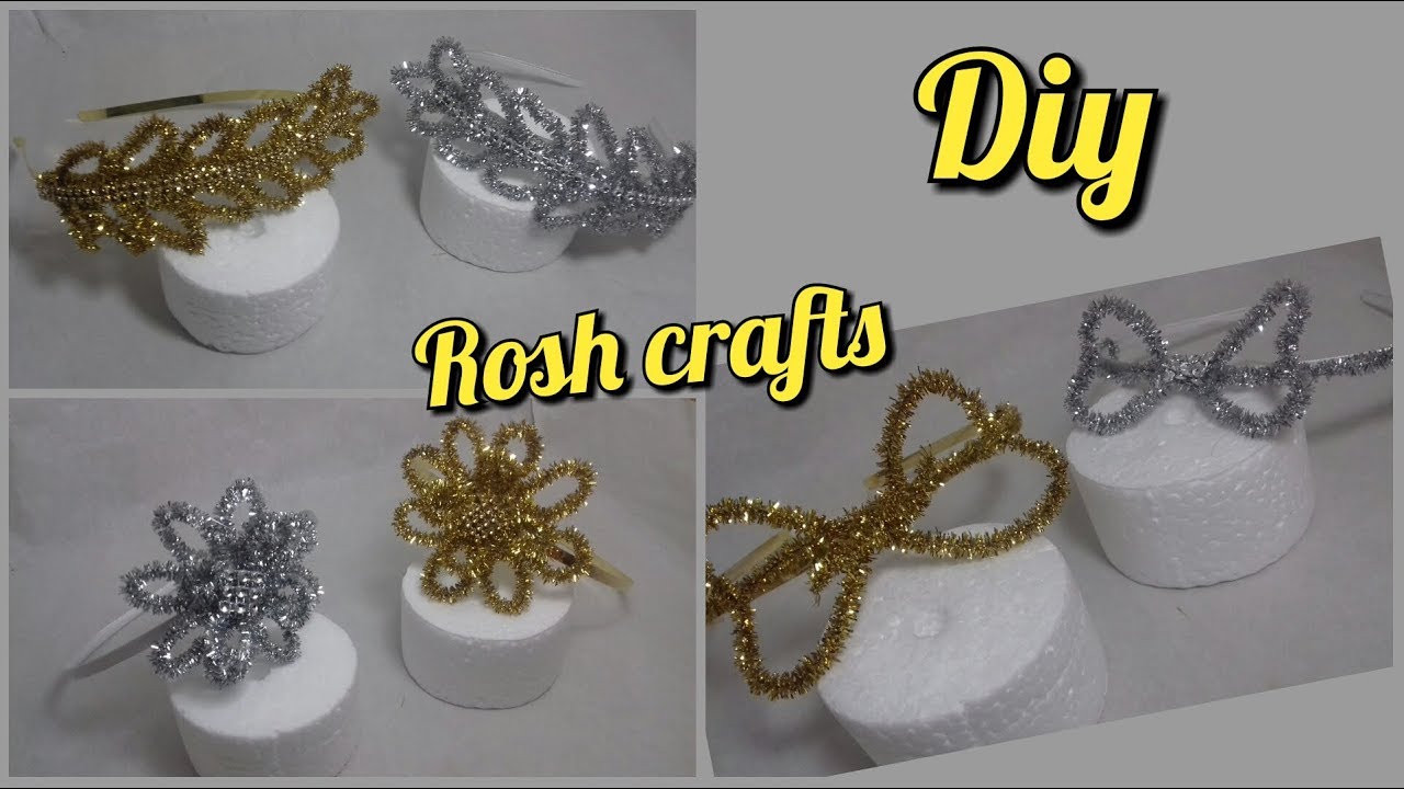 #توك_العيد اشكال توك روعه من البايب كلينر | beautiful hair accessories with pipe cleaner