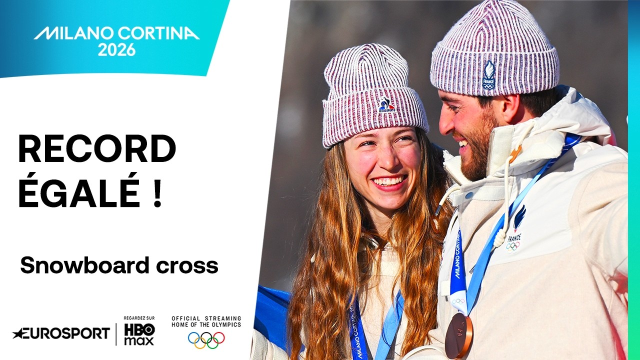 JO 2026 - RECORD DE MÉDAILLES ÉGALÉ ! La paire Bozzolo-Casta en bronze en snowboard cross