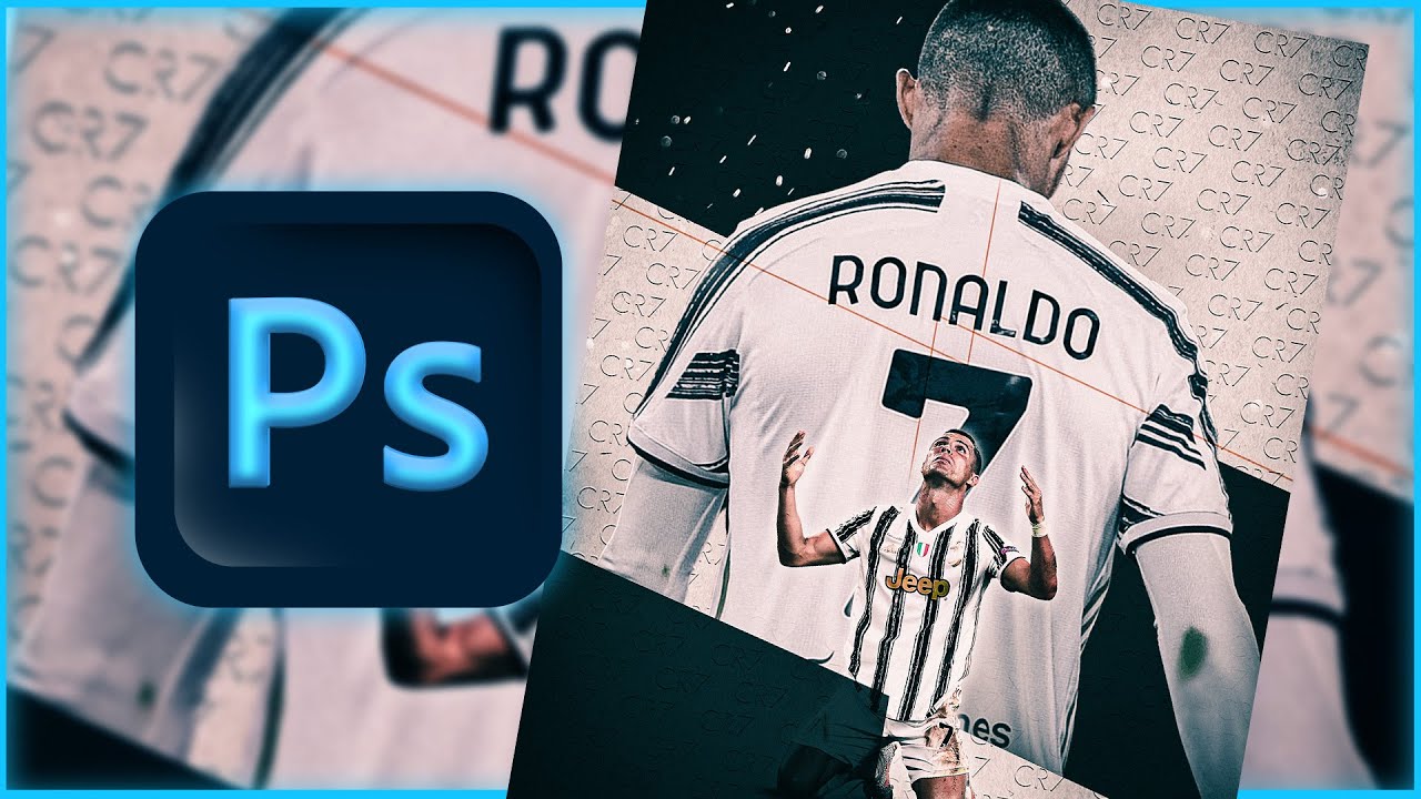 How to make a Cristiano Ronaldo football visual! - Abstract Football Poster Tutorial (Photoshop)
