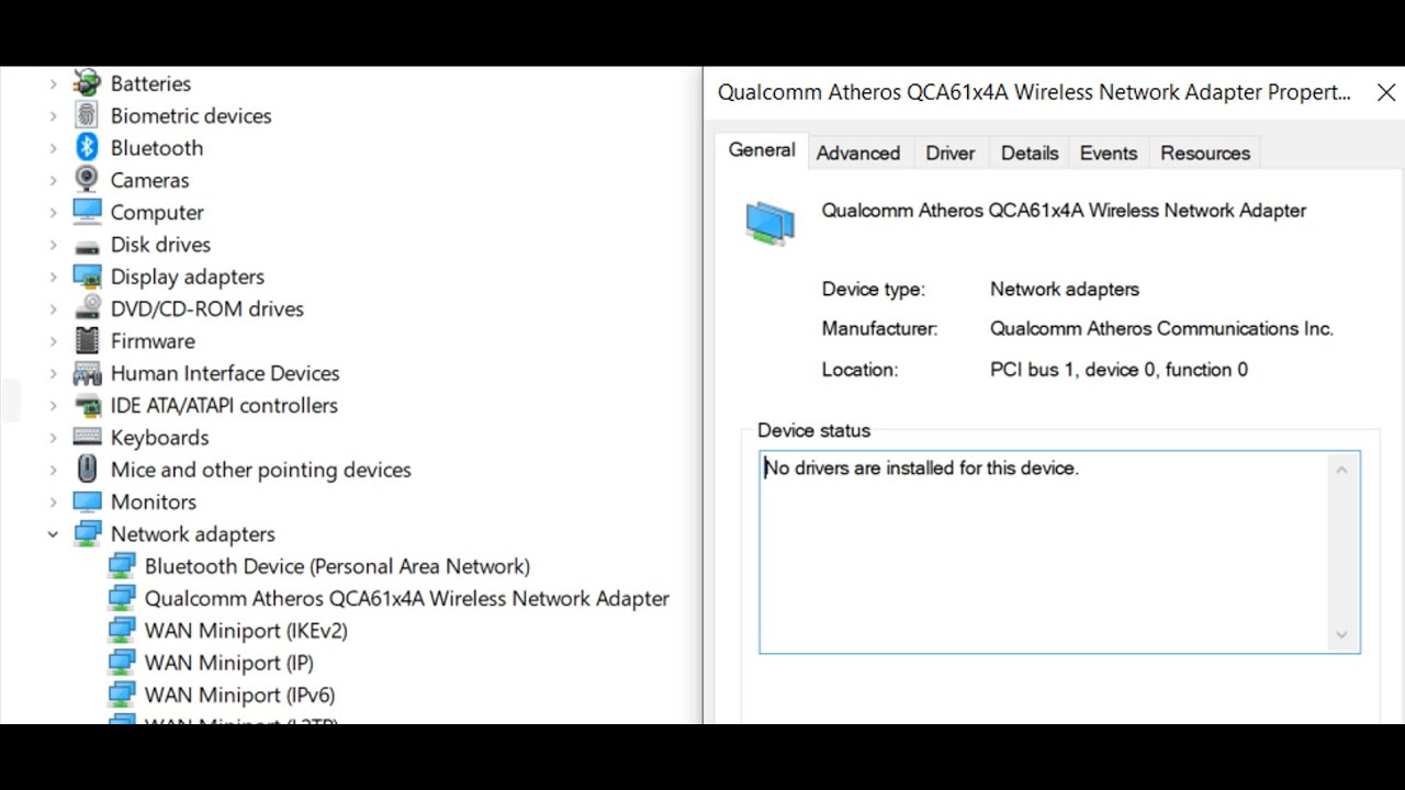 Fix Qualcomm Atheros QCA61x4A Adapter Not Working Error Code 10/43/56/39
