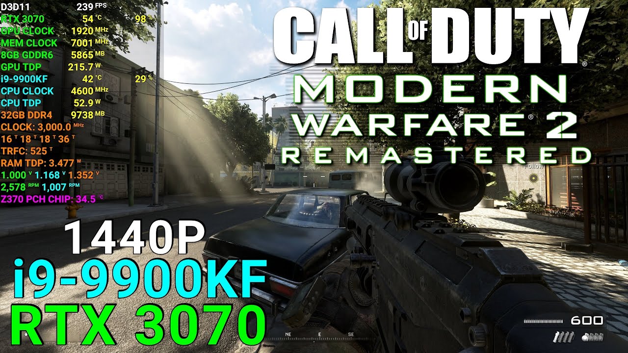 Call of Duty Modern Warfare 2 Remastered: RTX 3070 - 1440P