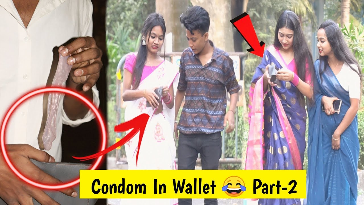 Condom In Wallet Prank 😱 On HOT Girls With A Twist Gone Wrongg लड़की Condom देखा फिर जो हुआ