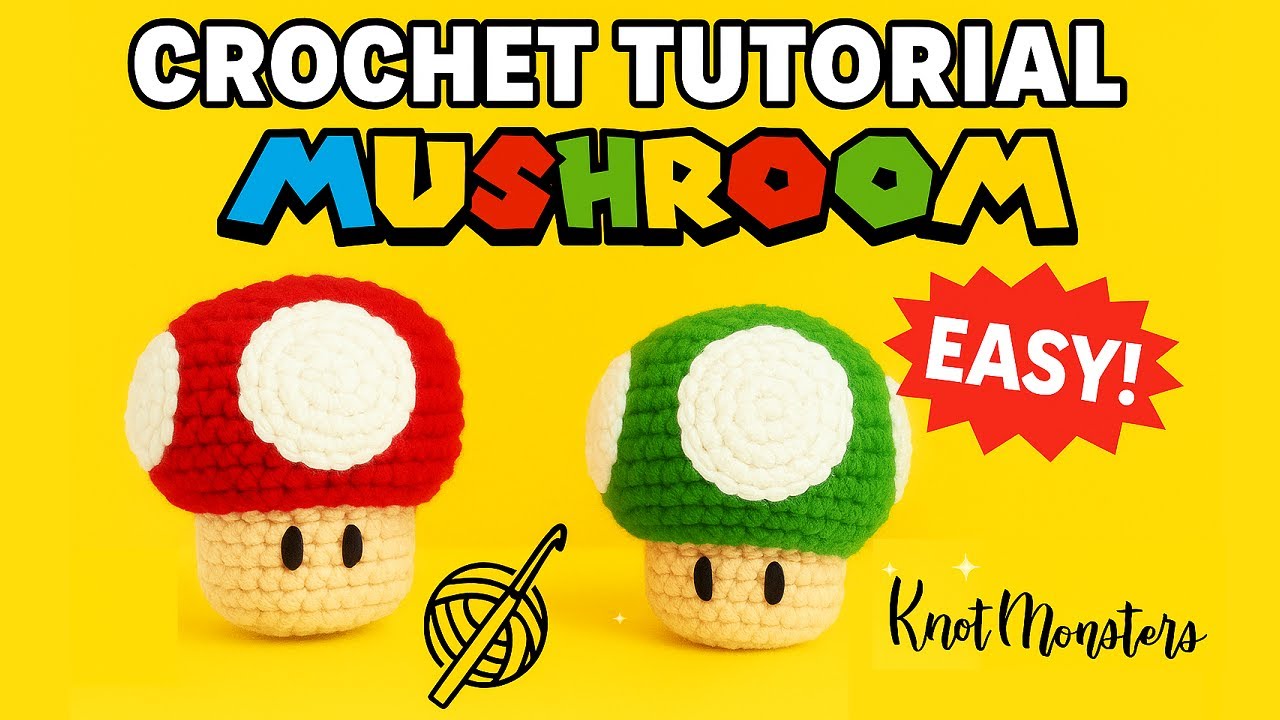 Как связать крючком Марио Супер и грибы 🍄 | Простое пошаговое руководство