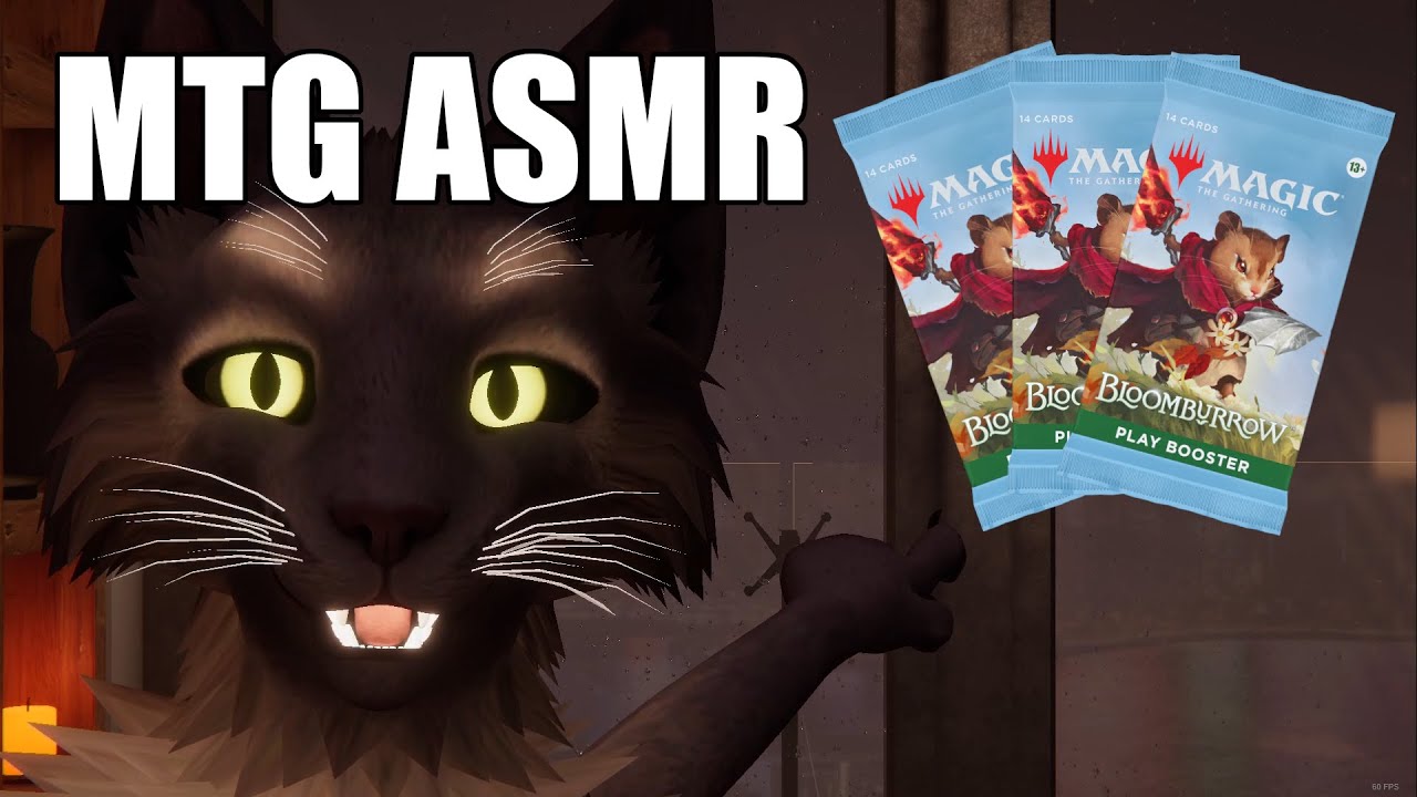 [Furry ASMR] Opening Bloomburrow Magic Packs!