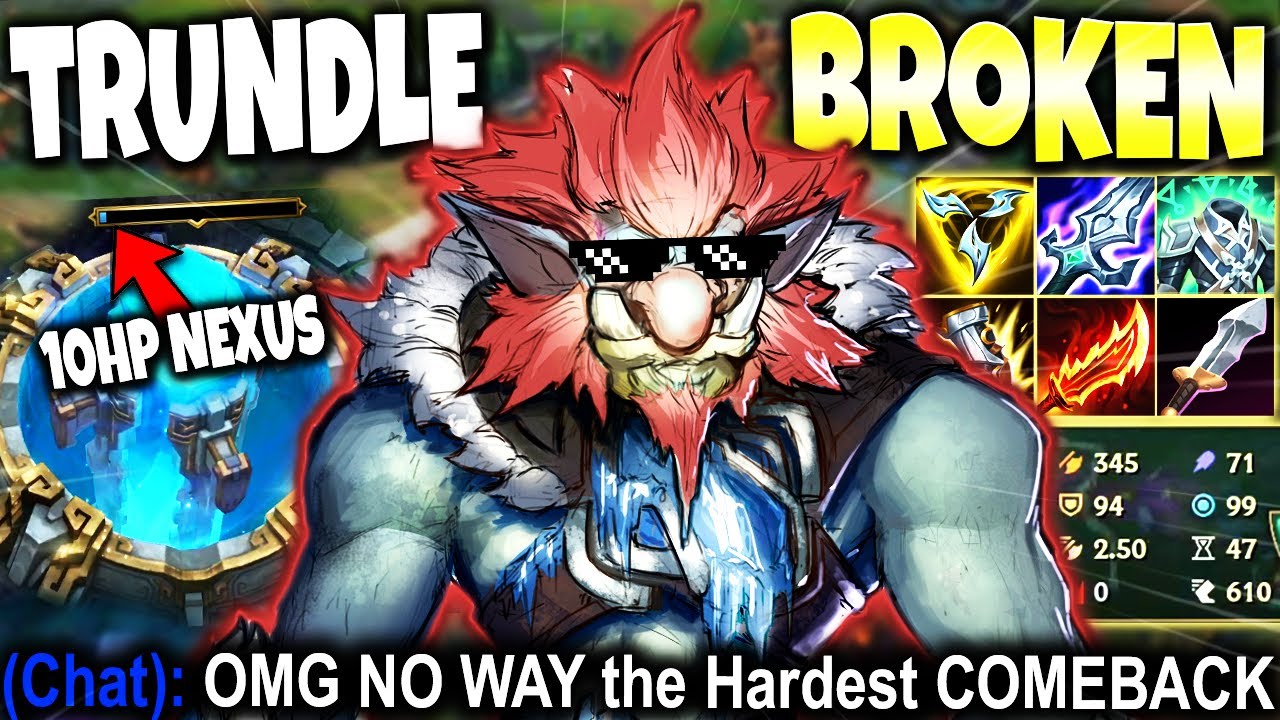 This Trundle Build will CARRY even the HARDEST GAMES 10 HP Nexus Comeback 🔥 LoL Trundle s11 Gameplay