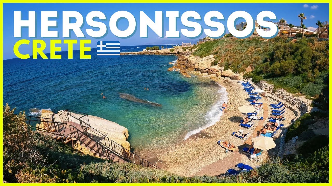 WALKING TOUR IN HERSONISSOS |  PART 1  |  HOTEL REVIEW  | GREECE  |  4K