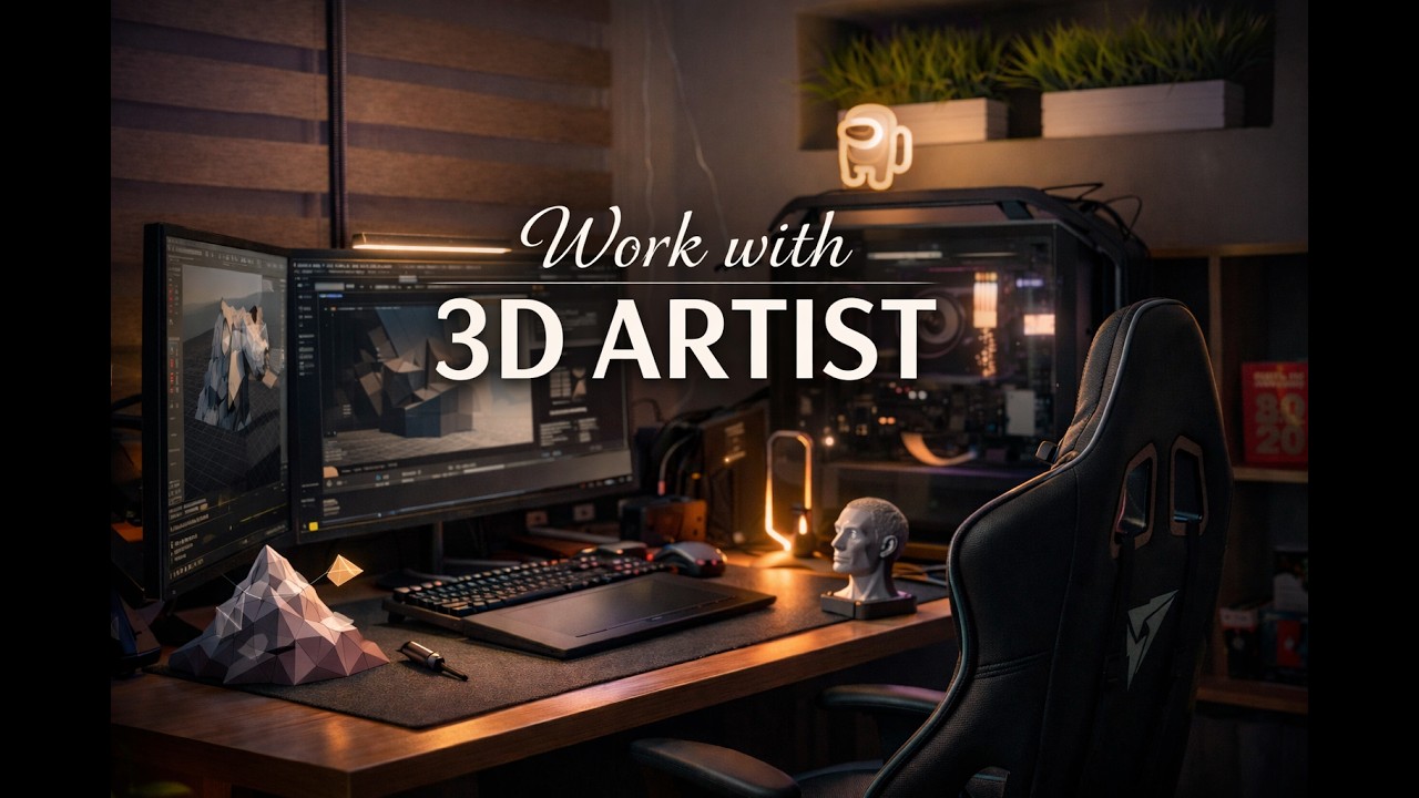 🕗Work With a 3D Artist | 1 hour #deepfocusmusic #productivity