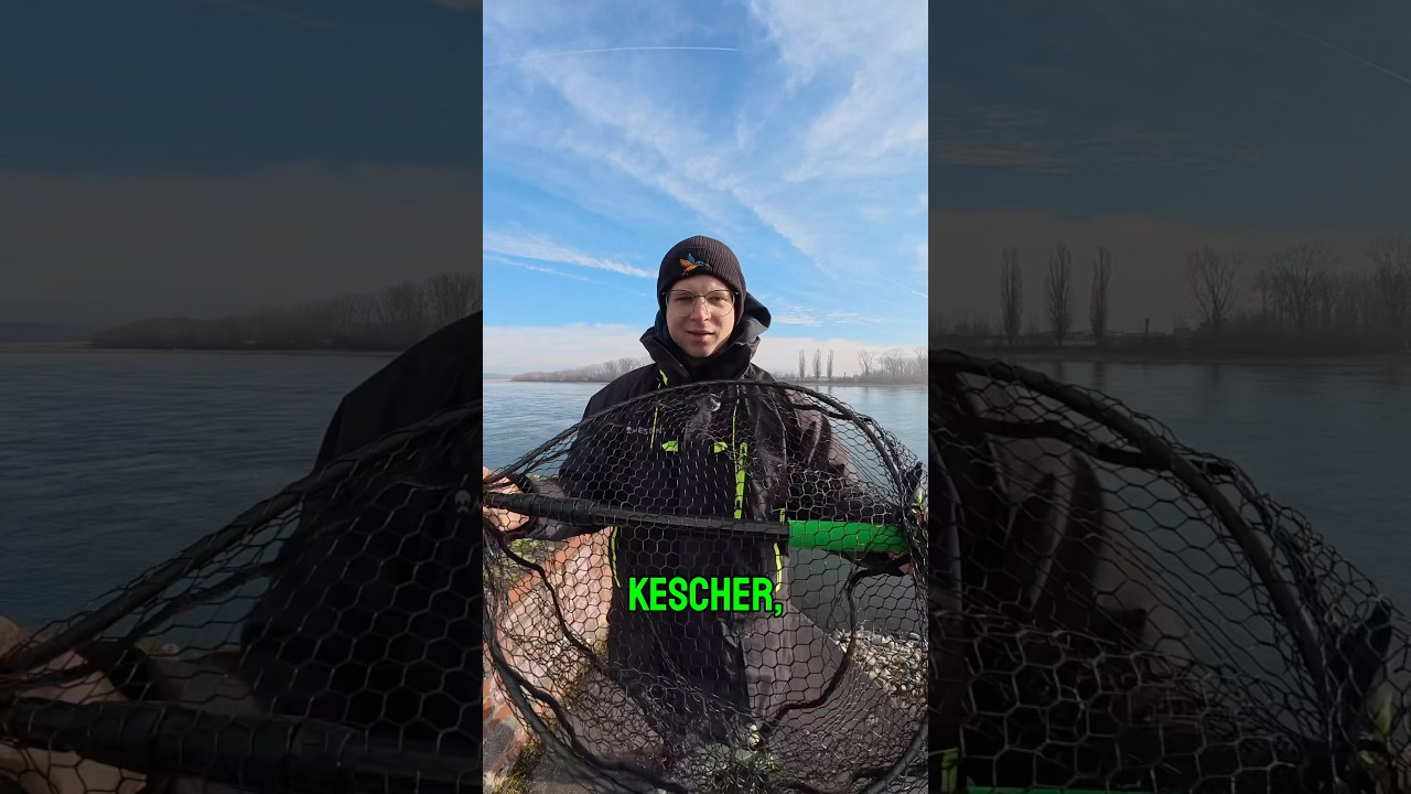 Der perfekte Kescher f&uuml;r jeden Uferangler🔥 #fishing #fishingvideo #angeln #fishingtackle #angeln