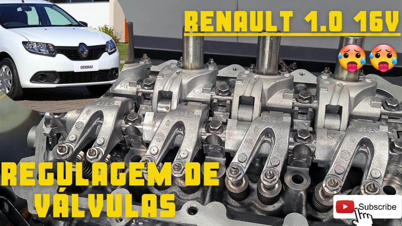 REGULAGEM DE VÁLVULAS RENAULT 1.0 16V!!! RENAULT SANDERO 1.0 😱😱 RETÍFICA GERAL DO CABEÇOTE !!!