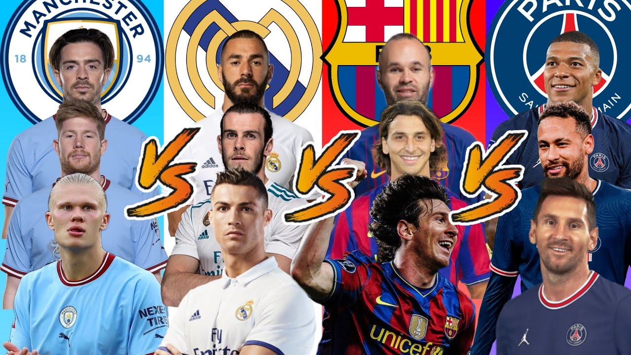 Man City VS 2017 Real Madrid VS 2009 Barcelona VS PSG 😮🔥 ULTİMATE Comparison 💪
