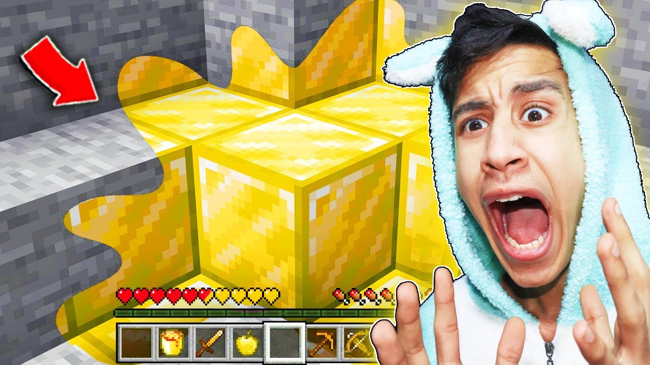 ماين كرافت ولكن اي شيء المسه يتحول الى جولد 😱🔥(عالم الذهب) - Gold Hand