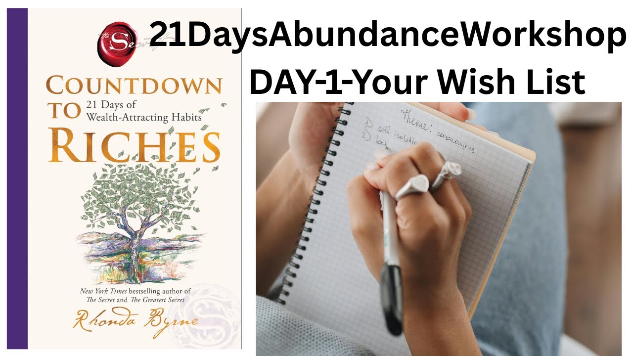 DAY-1-Count down to Riches-Your 21 Days to Abundance book inspired Abundance Workshop #rhondabyrne