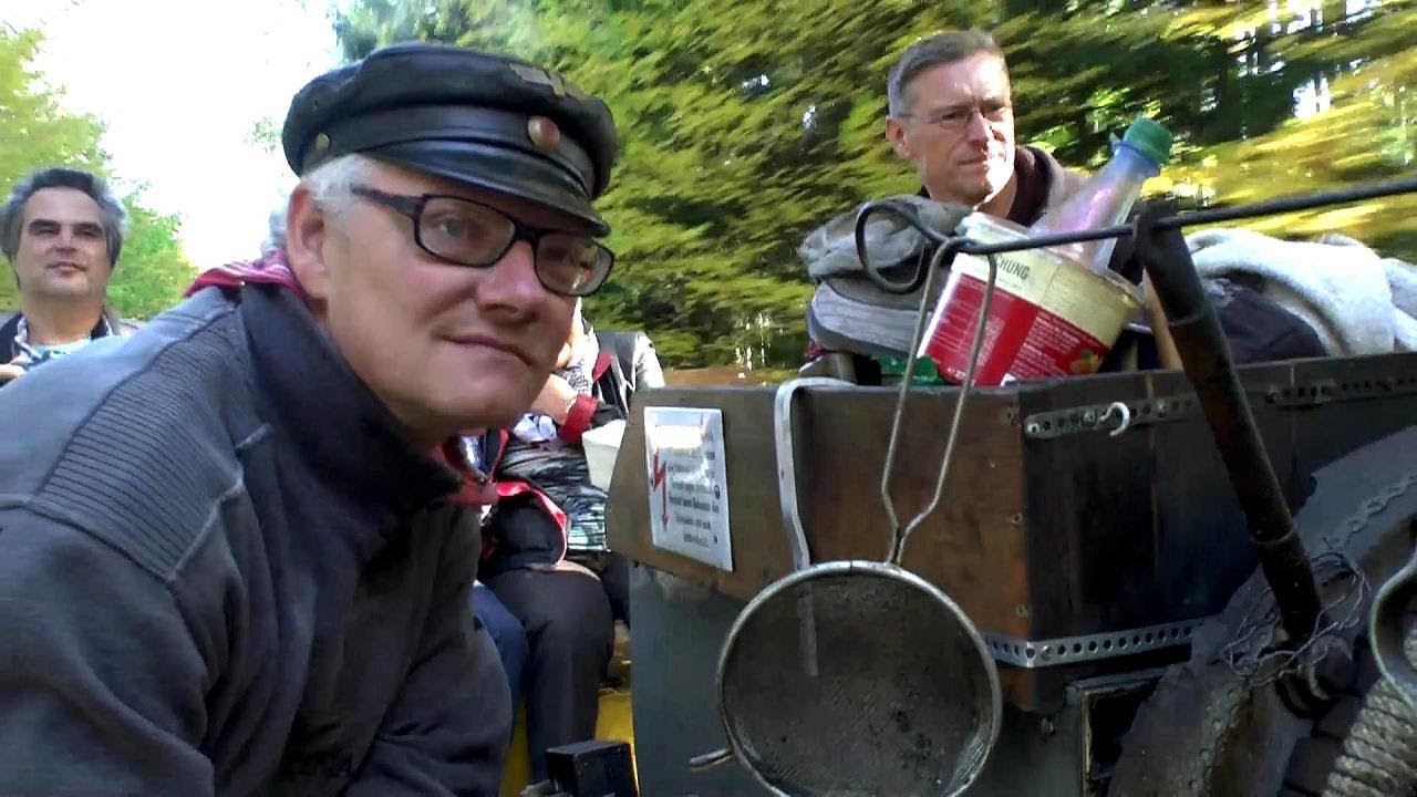Mitfahrt auf der Dampfdraisine von Lutz Lochau_Knau/Thür. - Posenmühle am 15.Okt. 2017