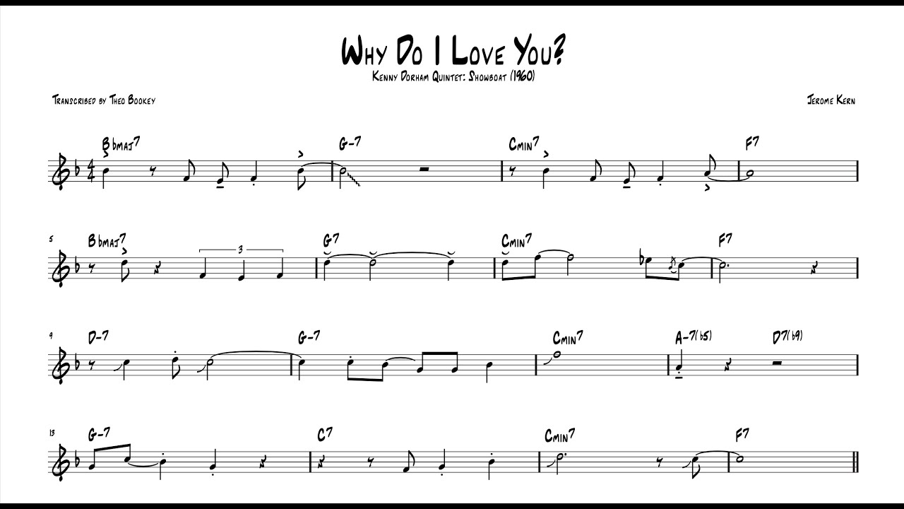 Kenny Dorham Transcription - Why Do I Love You?