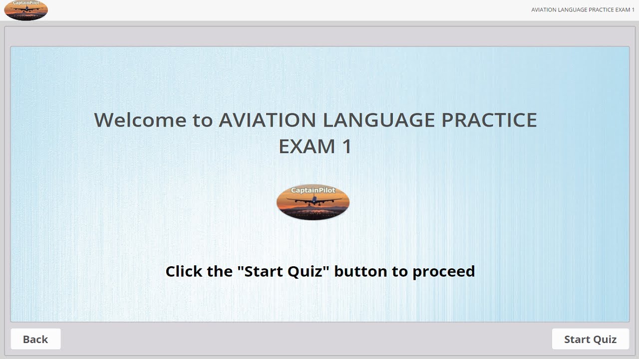 Aviation Language Exam Training / Elpac Paper 1