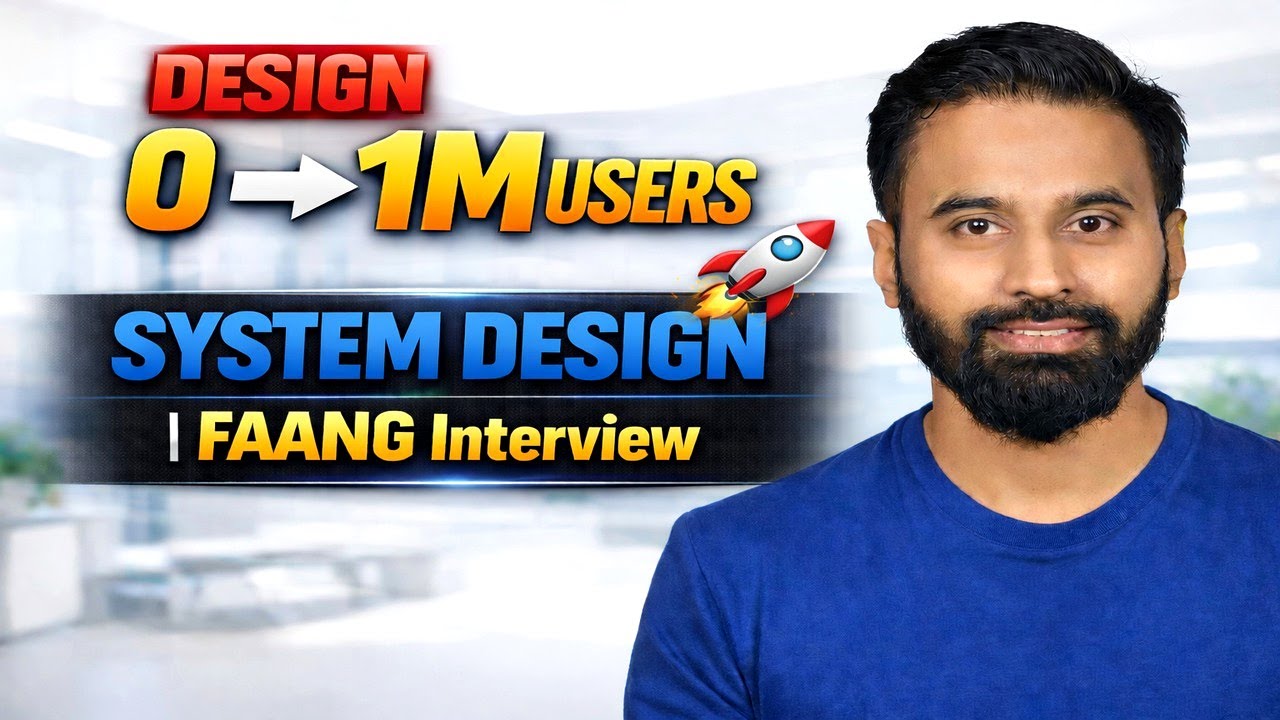 Design a System to Scale from 0 to 1M+ Users | FAANG Interview Question | 2026