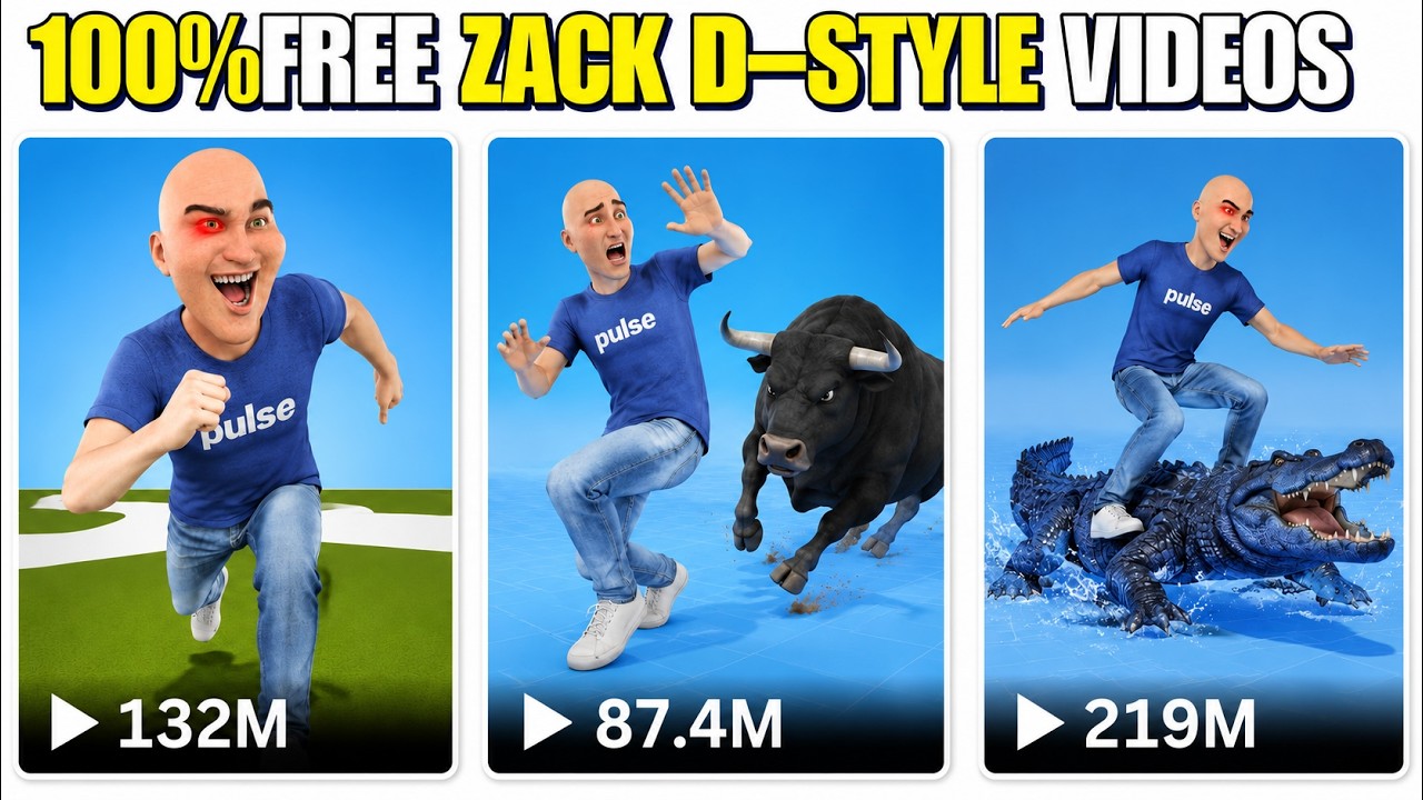I Made This ZACK D FILMS Animation With a FREE Prompt (Full Tutorial)