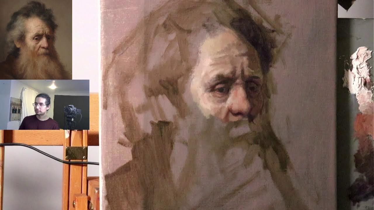 Portrait Painting LIVE! | Rembrandt Master Study - Structure & Color