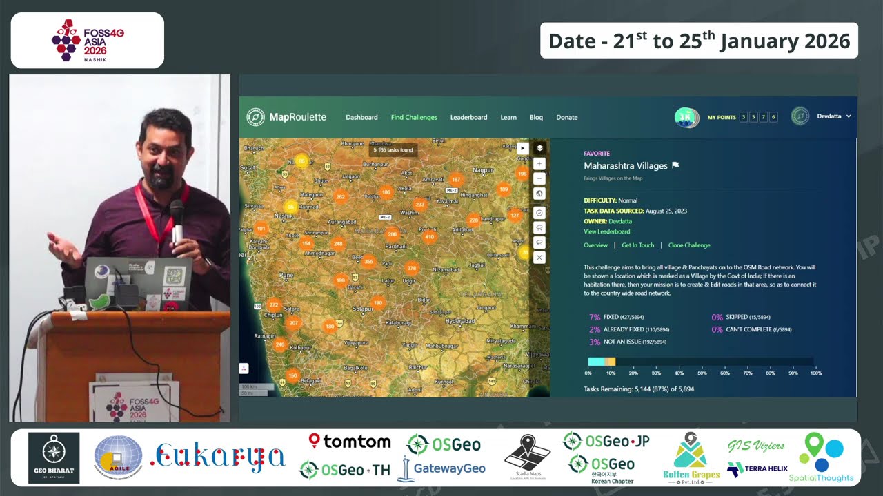 FOSS4G Asia 2026 | How I use PMGSY data for Unmapped Villages