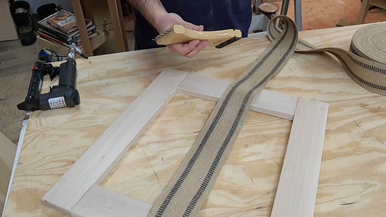 Upholstery #2 - Installing Webbing to seat frame