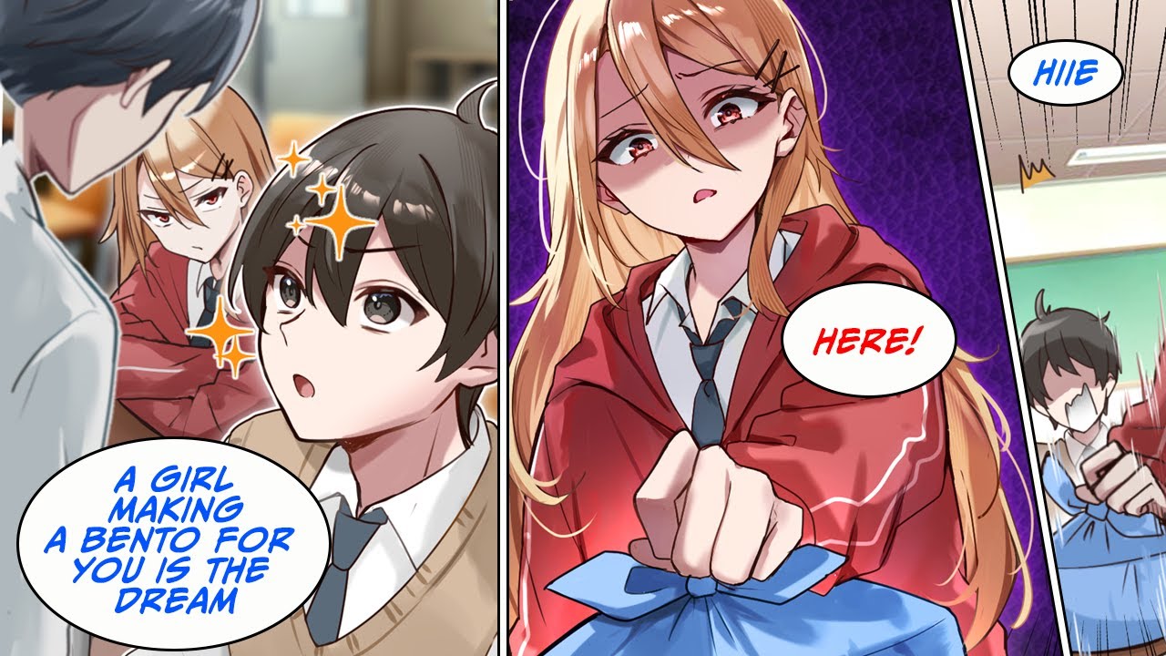 [Manga dub] The delinquent girl told me to come with her during lunch and… [RomCom]