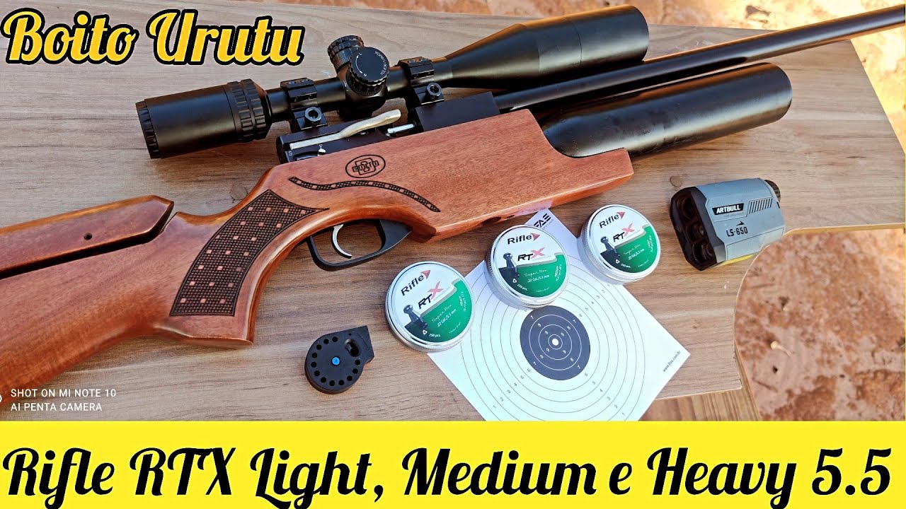 RIFLE RTX 5.5  LIGTH, MEDIUM E  HEAVY, BOITO URUTU LX931 AGRUPAMENTO LUNETA VECTOR OPTICS 6-24X50SFP