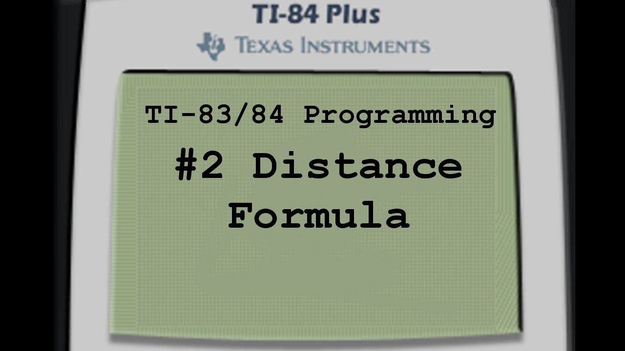 TI-83/84 Programming- Distance Formula