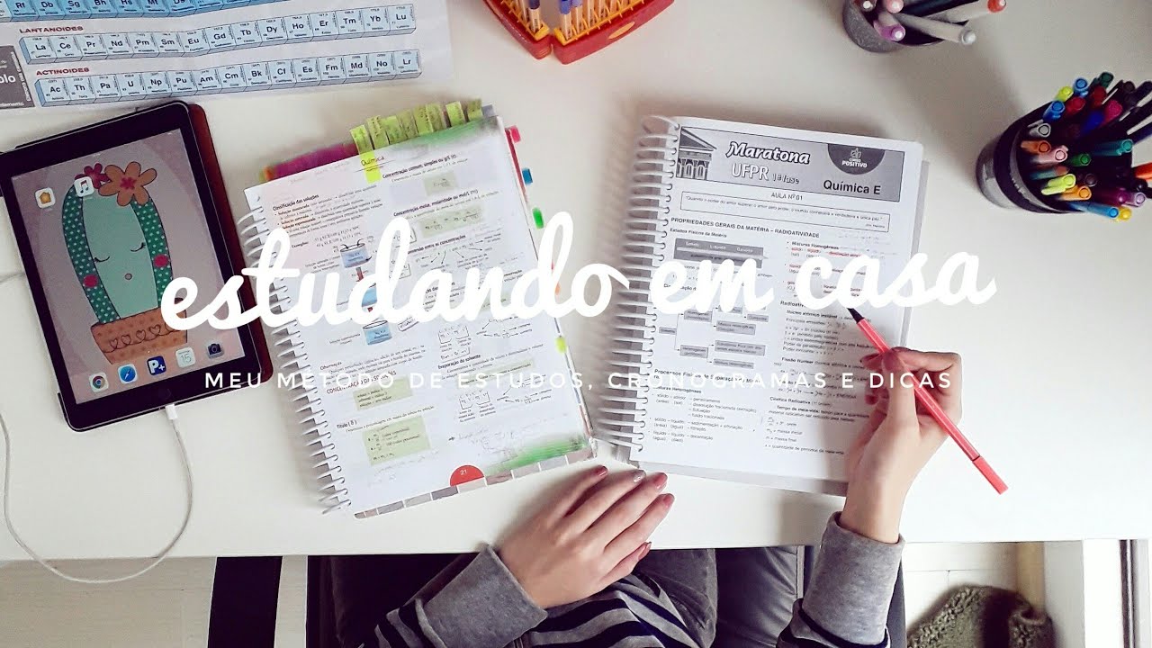 ESTUDANDO PARA O VESTIBULAR EM CASA  + meu método de estudos + dicas