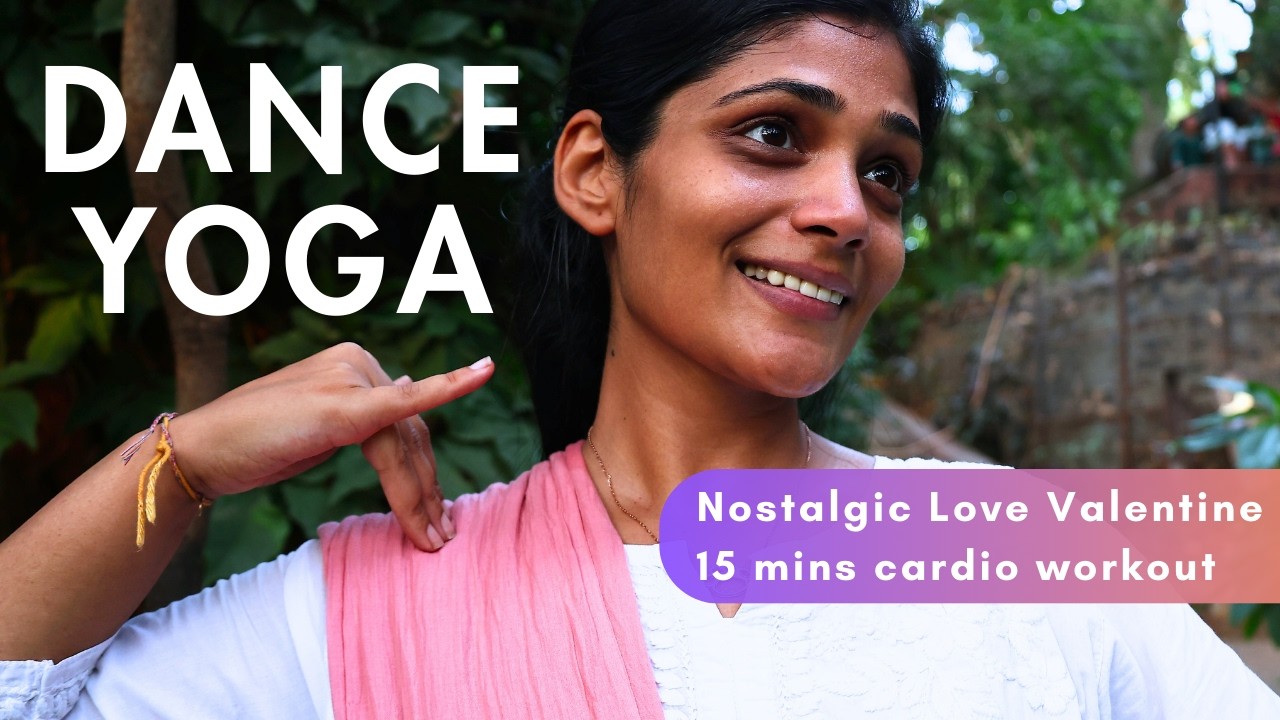15 Min Romantic Dance Cardio Yoga | Bollywood Love Songs | Weight Loss Yoga at Home | Valentine Mix