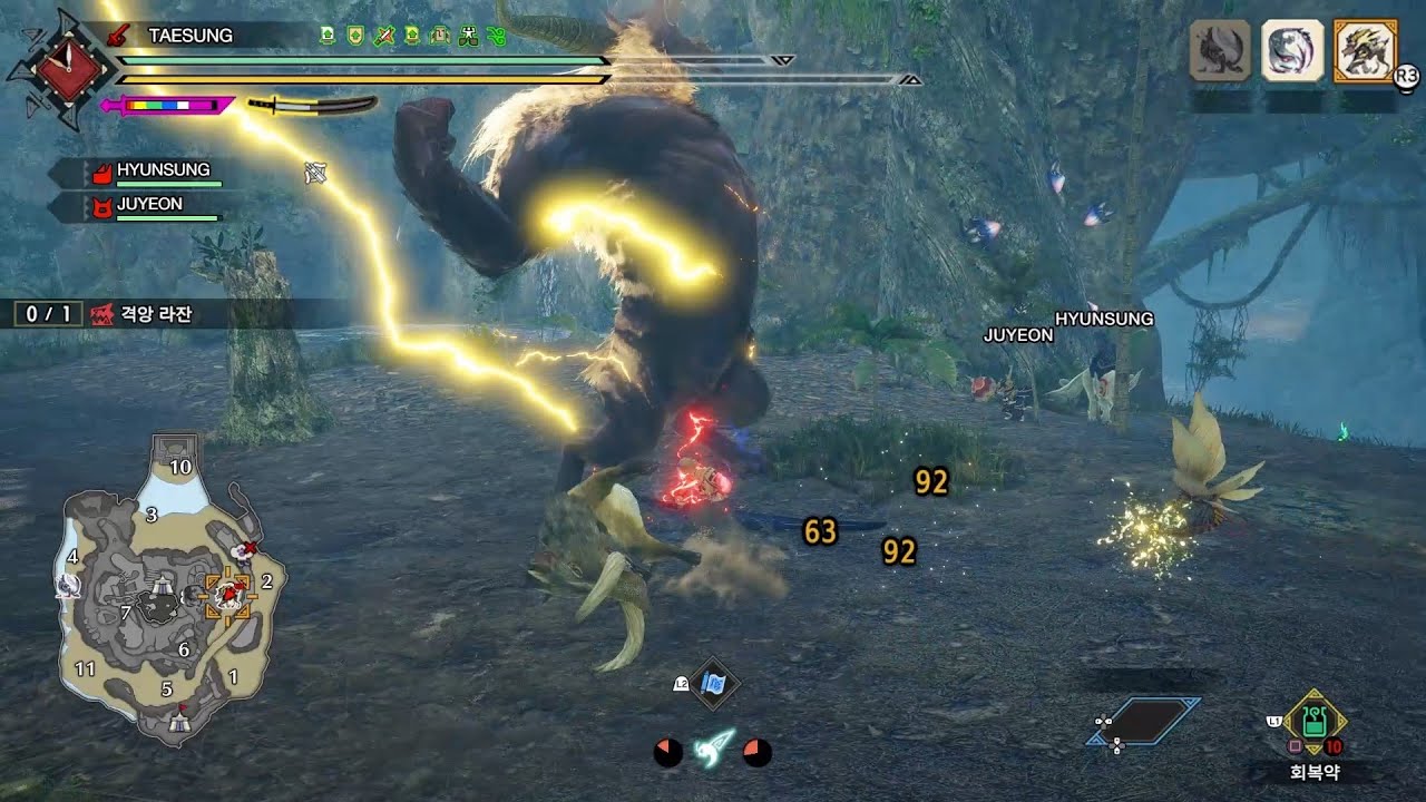 격앙 라잔 태도 4:42 (위합+어설픈합기) Furious Rajang Longsword 4:42