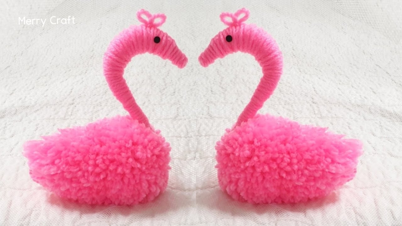 Amazing Flamingo Making with Woolen yarn - Easy Wool Bird Make at Home - How to Make Birds -DIY Doll