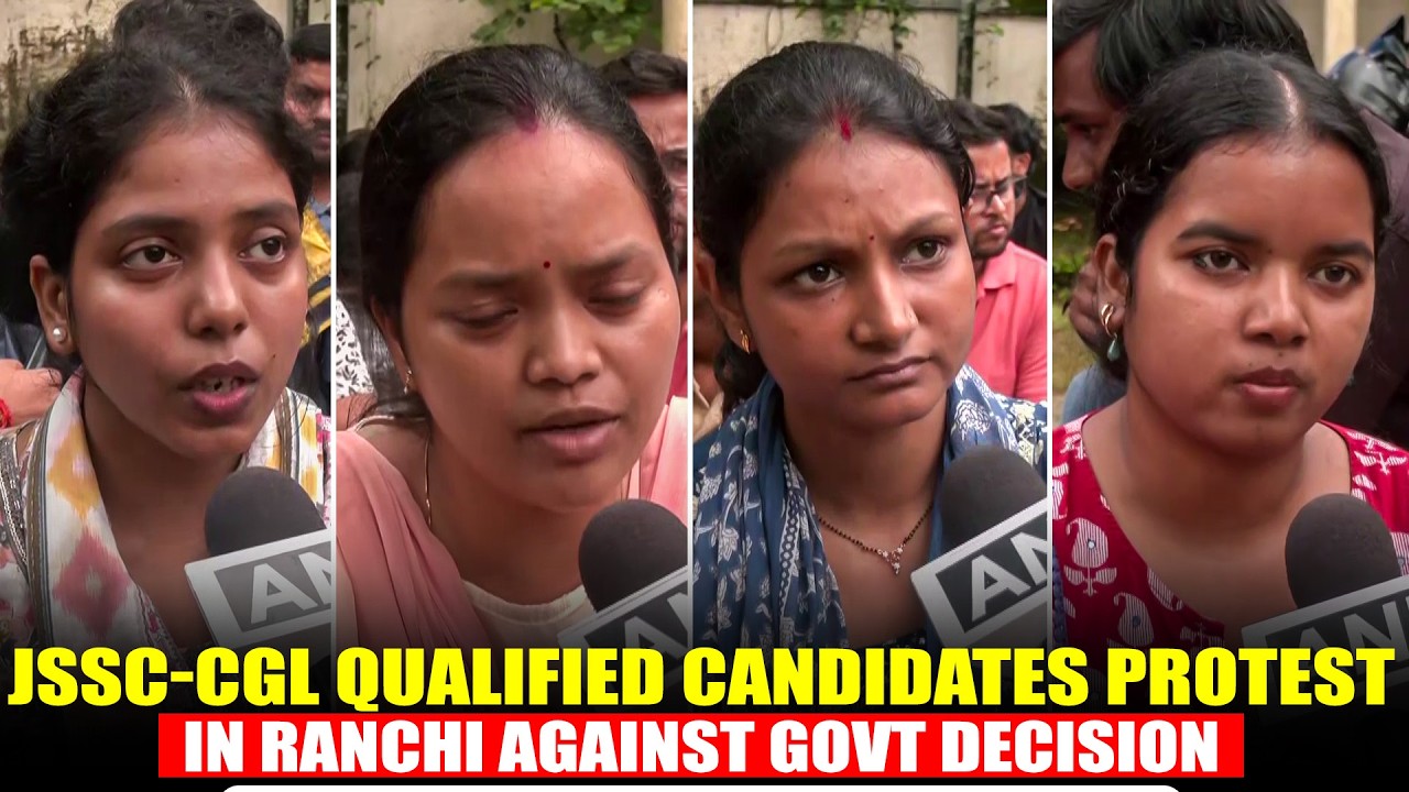 LIVE RANCHI: JSSC-CGL qualified candidates protest against Govt decision to cancel the examination