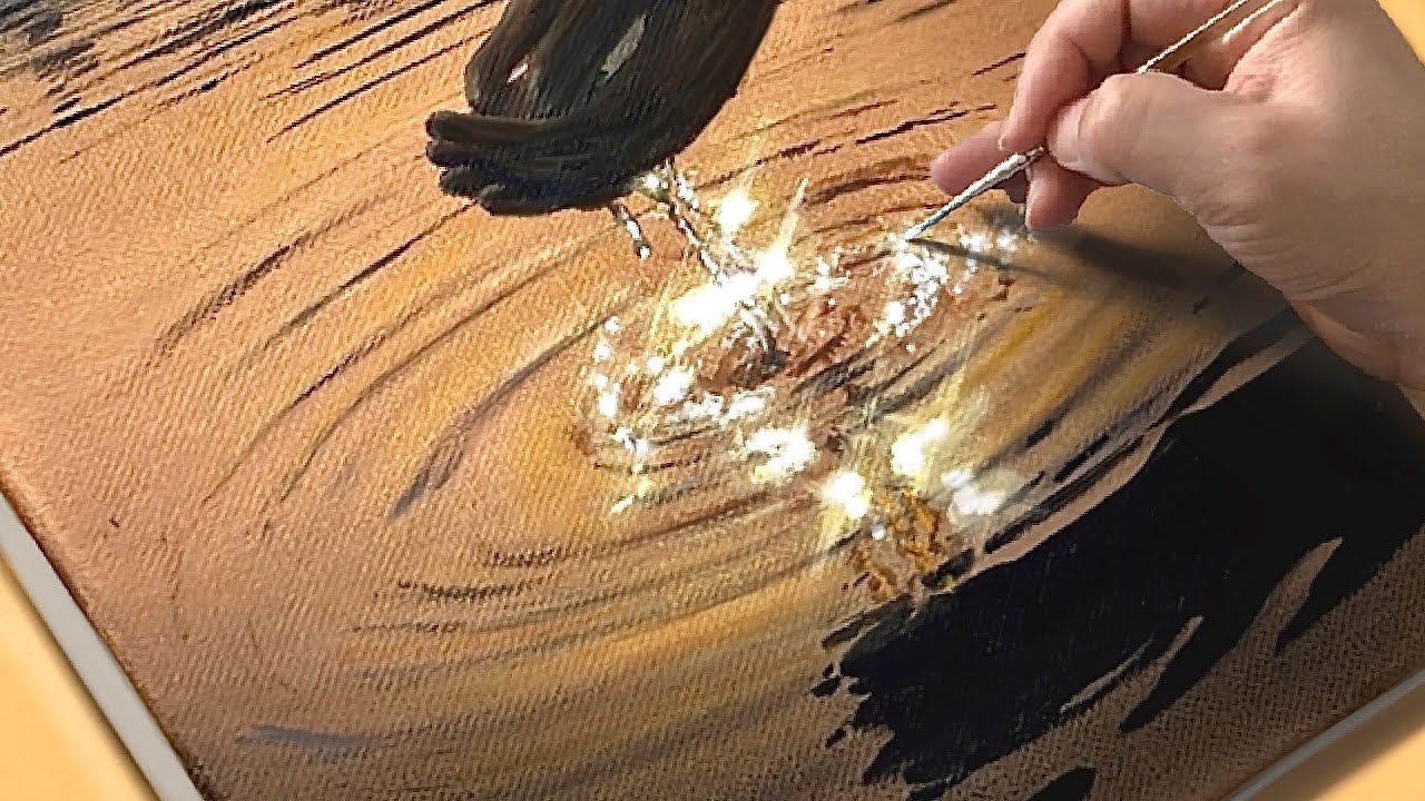 How to Draw Sparkle Reflection Effect / Acrylic Painting Technique