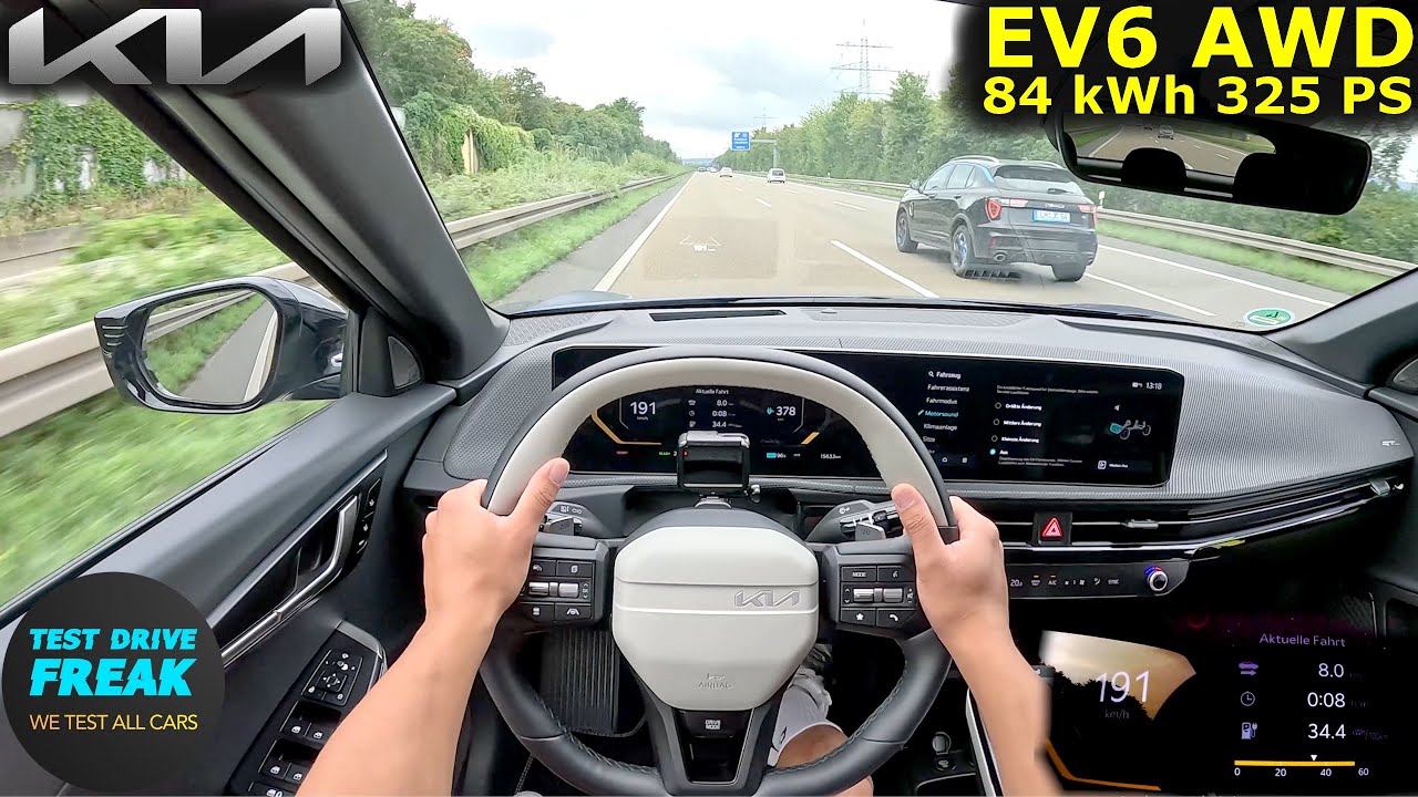 2025 Kia EV6 AWD (325 PS) TOPSPEED POV ⚡ Autobahn Drive | No Speed Limit