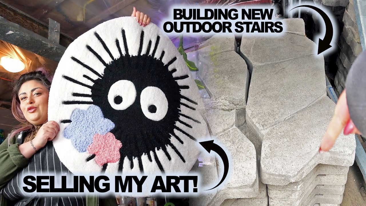 PREPARING TO SELL MY ART! Taking A Creepy Walk, Setting Up A Shipping Station, Lino Block Printing!