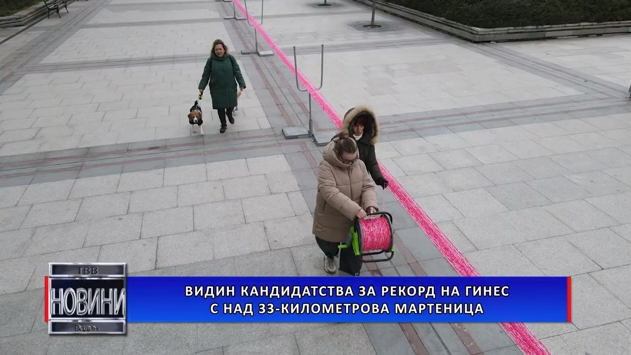 Видин кандидатства за рекорд на Гинес с над 33-километрова мартеница