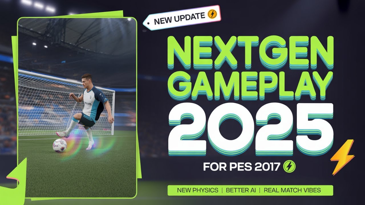 🎮 NextGen Gameplay 2025 for PES 2017 ⚡ | Realistic Football Experience!