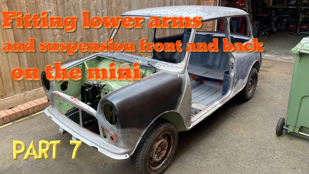 classic mini subframes lower arms and brakes fitted