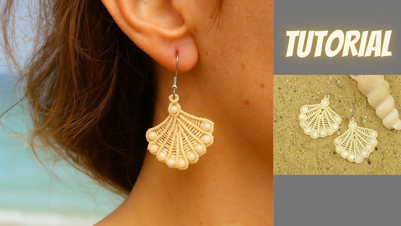 You’ll Love These! Micro Macrame Scallop Shell Earrings – DIY!