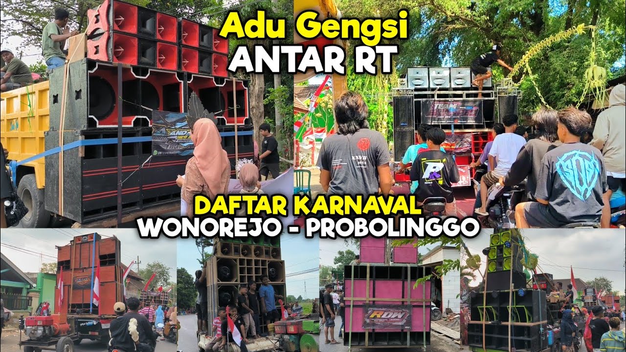 Deretan Sound Pickup And Truck Karnaval Wonorejo Probolinggo saling Gengsi antar RT