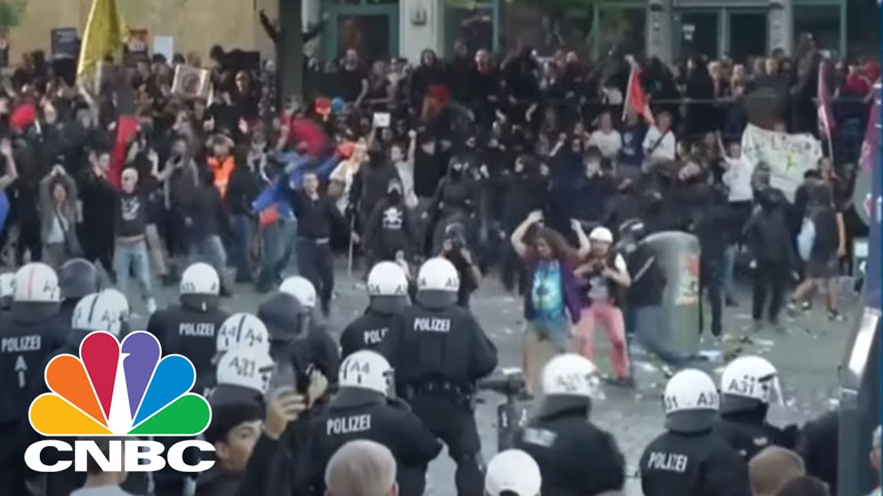 Protesters And Police Clash In Hamburg, Germany, Before G-20 Summit | CNBC