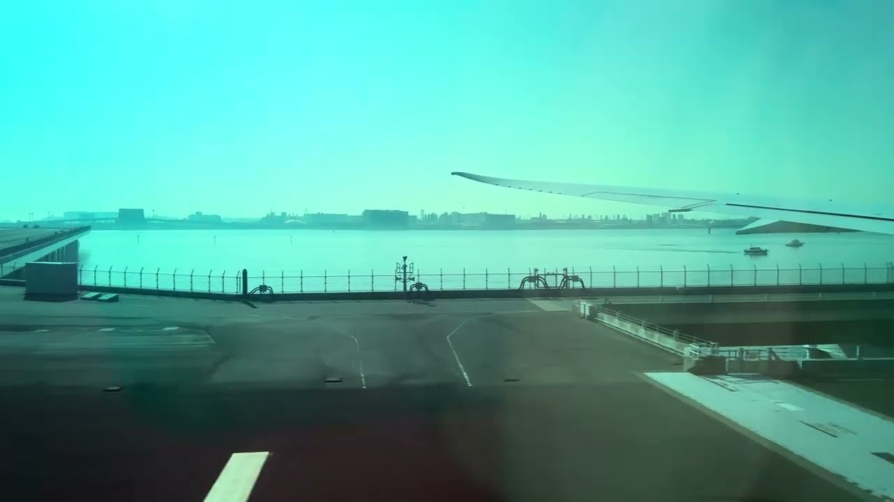 American Airlines Boeing 787 HARD sunny landing at Tokyo Haneda