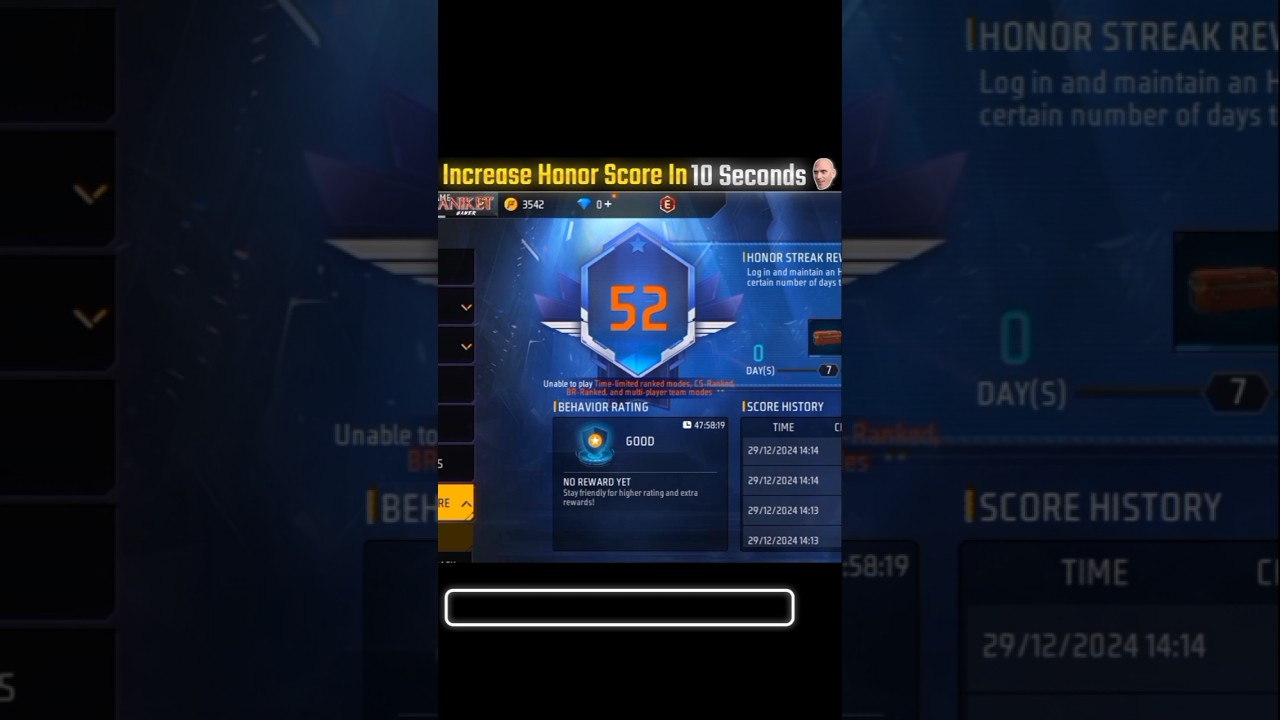 Honor Score Increase Trick Revealed 😱 Honor Score Kaise Badhaye | #freefire #viral #shorts