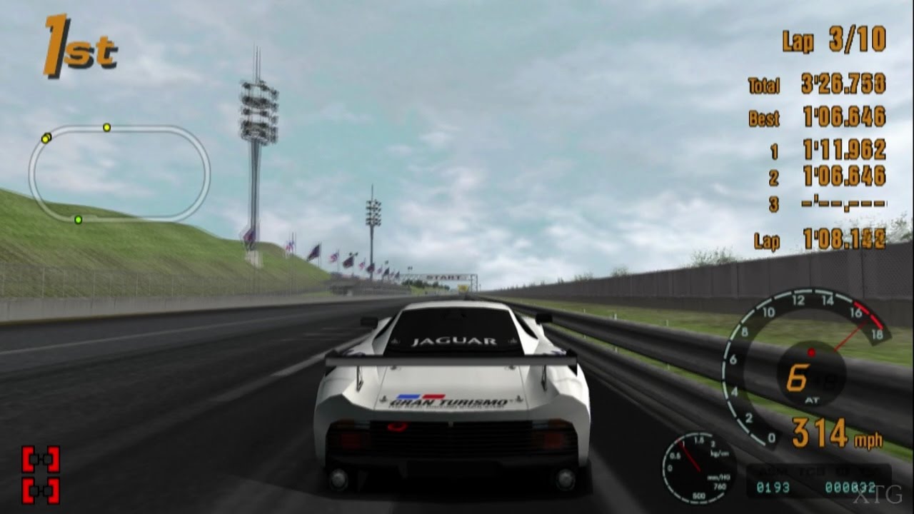 [#108] Gran Turismo 3 - Jaguar XJ220 Race Car 80,000HP PS2 Gameplay HD