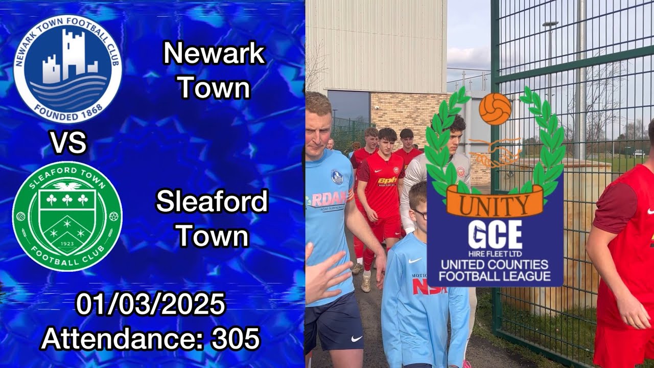 Newark Town 3-1 Sleaford Town, United Counties Premier Division North, 01/03/2025.