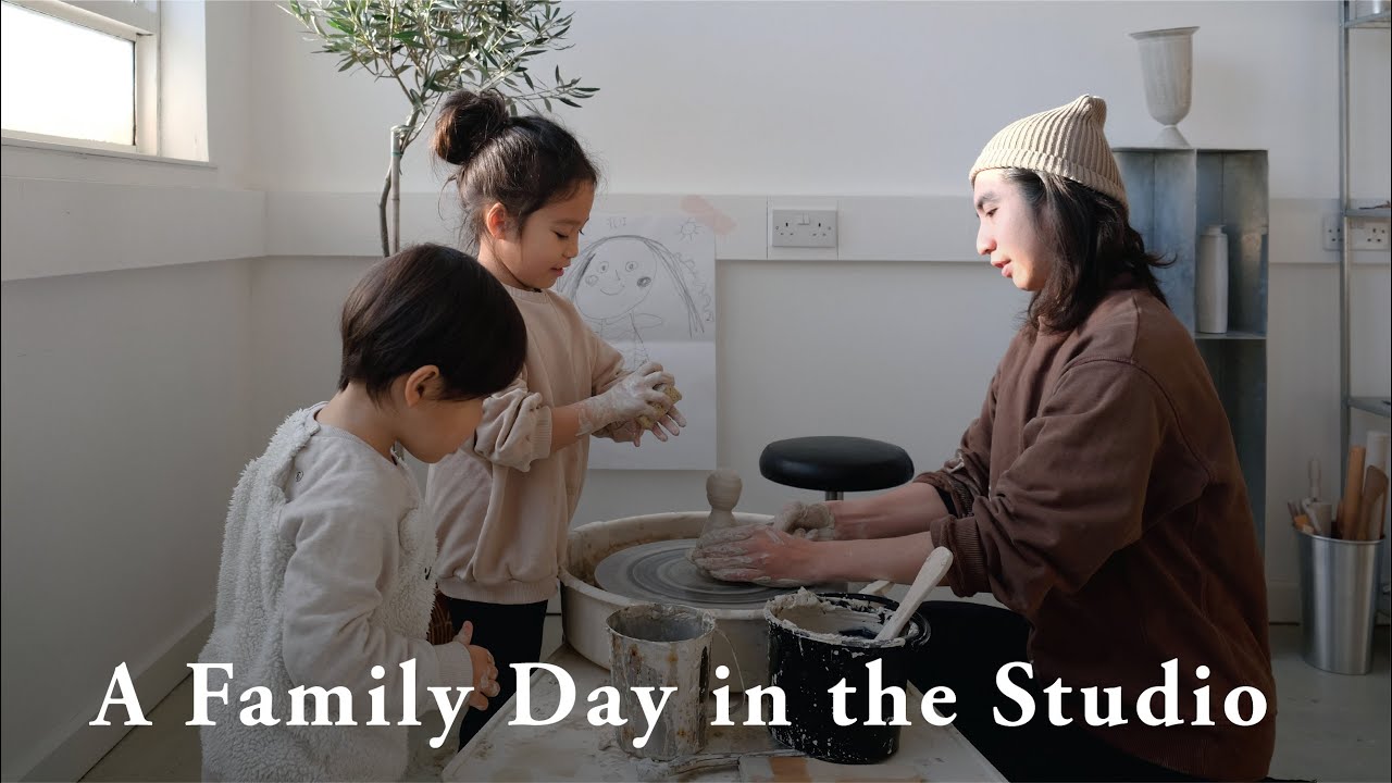 09  Studio Vlog | A Family Day in the Studio | Kids Pottery Moments | Handbuilding a Figure