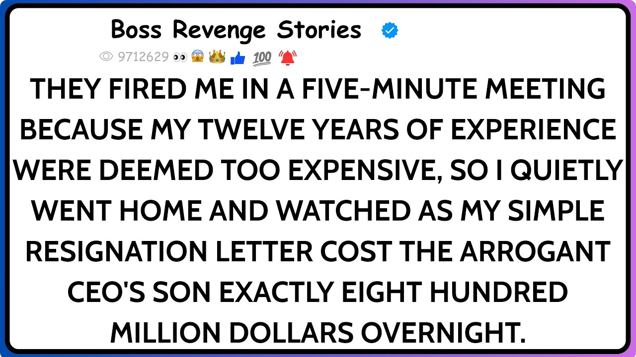 CEO’s Arrogant Son Fired Me — Overnight, My Resignation Cost Them $800M.
