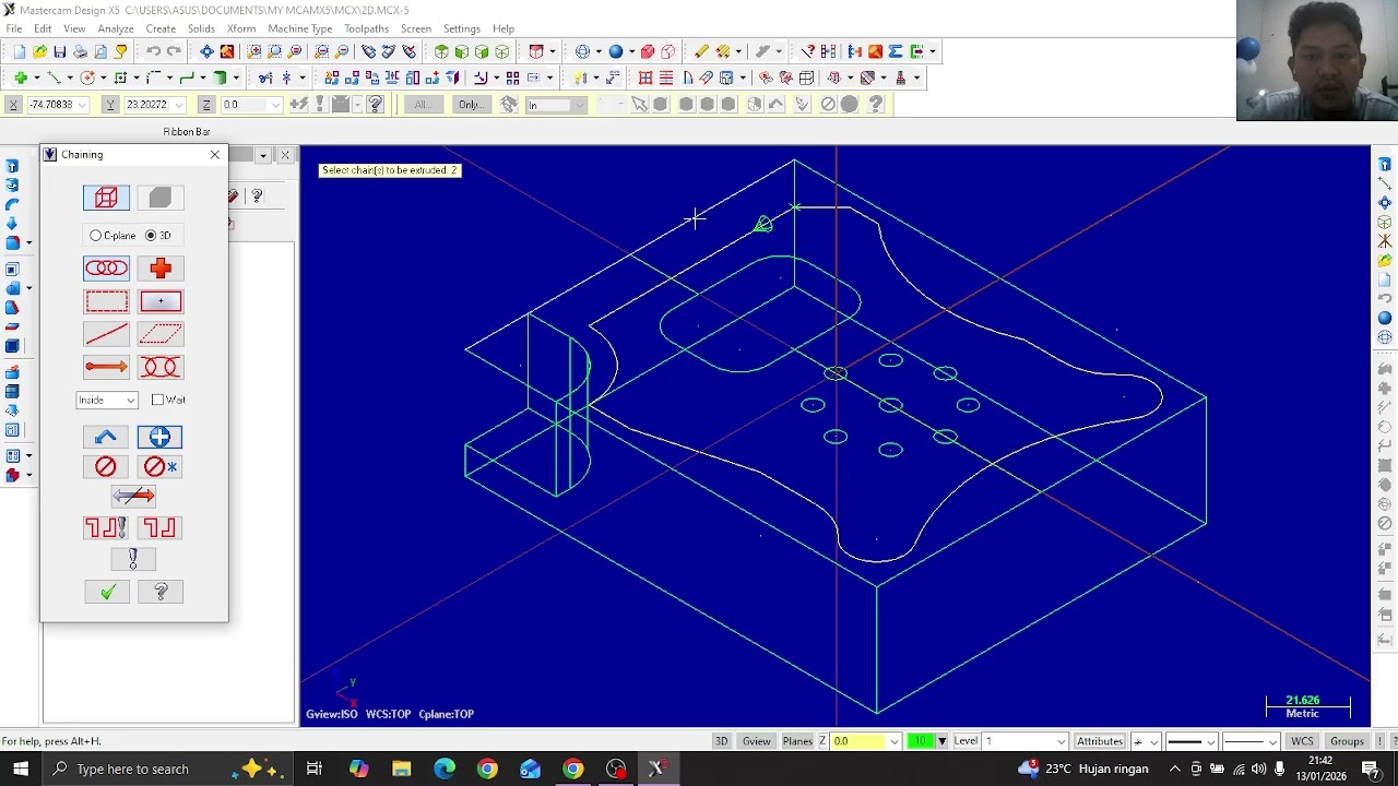 TUTORIAL MEMBUAT GAMBAR 3D MENGGUNAKAN MASTERCAM X5 